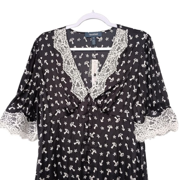 Modcloth Mushrooom Midi Dress Size 16W Leisure Meets Luxury Retro NEW - Picture 6 of 12